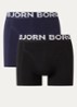 Boxershorts met logoband in 2-pack - Donkerblauw