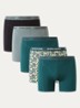 Boxershorts met logoband in 5-pack - Donkergroen