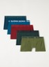 Boxershorts met logoband in 5-pack - Rood