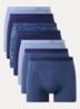 Boxershorts met logoband in 7-pack - Blauw