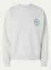 Boyfriend sweater met front- en backprint - Lichtgrijs