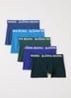 Cotton Stretch boxershorts met logoband in 3-pack - Lichtblauw