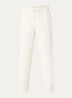 High waist straight fit joggingbroek met logo en steekzakken - Creme