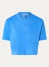 Studio cropped T-shirt met logo - Blauw