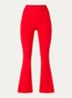 Studio high waist flared fit trainingslegging met ribstructuur - Rood
