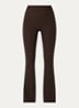 Studio high waist flared fit trainingslegging met ribstructuur - Bruin