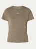 Trainings T-shirt met logo- en backprint - Zand