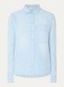 Bodi blouse met borstzak - Lichtblauw
