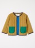 Gewatteerd jack met quilt patroon - Khaki
