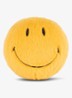 Smiley Fuzzy knuffel 13 cm - Geel