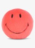 Smiley Fuzzy knuffel 13 cm - Roze