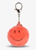 Smiley Fuzzy sleutelhanger - Roze