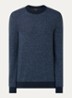 Aspoki fijngebreide pullover met gemêleerd dessin - Donkerblauw