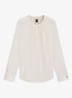 Banorah blouse in zijdeblend - Open White-118 / Wit