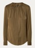 Banorah blouse in zijdeblend - Open Brown-249 / Bruin