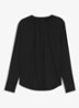 Blouse met plooien - Zwart
