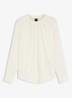 Blouse met plooien - Gebroken wit