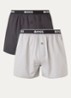 Boxershorts met logoband in 2-pack - Grijs