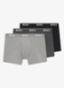 Boxershorts met logoband in 3-pack - Grijs