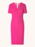 Damaisa mini jurk met V-hals  - Fuchsia