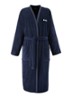 Edge badjas met logoborduring - Donkerblauw