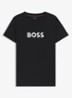 Elogo T-shirt met logo - Zwart