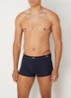 Essential boxershorts met logoband in 5-pack - Donkerblauw