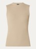 Feskies ribgebreide top met col - Beige