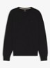 Fijngebreide pullover met logo - Zwart