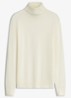 Fijngebreide trui met col - Open White-130 / Wit