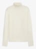 Fijngebreide trui met col - Open White-130 / Wit