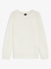 Fovila fijngebreide pullover met ronde hals - Gebroken wit