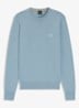 Gebreide trui van katoen en kasjmier met logolabel - Light/Pastel Blue-451 / Blauw