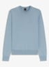 Gebreide trui van katoen en kasjmier met logolabel - Light/Pastel Blue-458 / Blauw