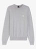 Gebreide trui van katoen en kasjmier met logolabel - Open Grey-086 / Grijs