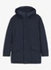 Gewatteerde parka met steekzakken - Blauw