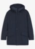 Gewatteerde parka met steekzakken - Blauw