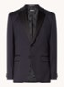 H-Huge-Tux slim fit colbert van wol met details van satijn - Donkerblauw