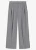 High waist wide fit pantalon in wolblend - Grijs