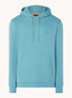 Hoodie van katoenen sweatstof met logopatch - Blauwgrijs