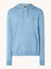 Hoodie van katoenen sweatstof met logopatch - Staalblauw