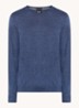 Leno-P fijngebreide pullover van scheerwol  - Indigo