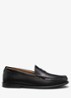 Loafer van leer met logo - Zwart