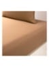 Loft hoeslaken van katoensatijn 120TC, hoekhoogte 30 cm - Camel