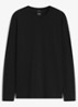 Longsleeve met logoborduring - Zwart