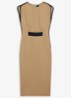 Midi jurk met split - Beige