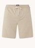 Mix&Match loose fit korte broek van sweatstof met steekzakken - Dark Beige-255 / Beige