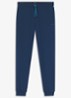 Mix&Match pyjamabroek met logoborduring en steekzakken - Petrol