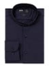 P-Hank slim fit overhemd met stretch - Donkerblauw