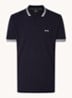Paddy-polo van katoenpiqué - Dark Blue-402 / Blauw